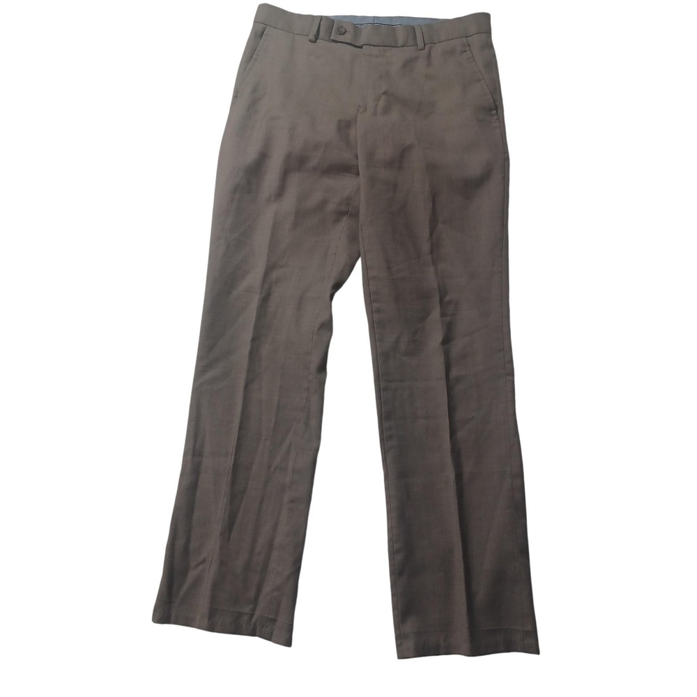 Nautica Jeans Mens 32x30 Brown Wool Blend Straight Tweed Stretch Pants‎ Fall